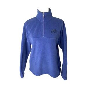 Boas Women's Fleece Pullover Blue Orlando Embroidered 1/4 Zip Size Medium